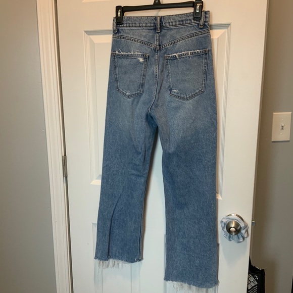 Zara high waisted straight distressed jeans - Picture 3 of 4